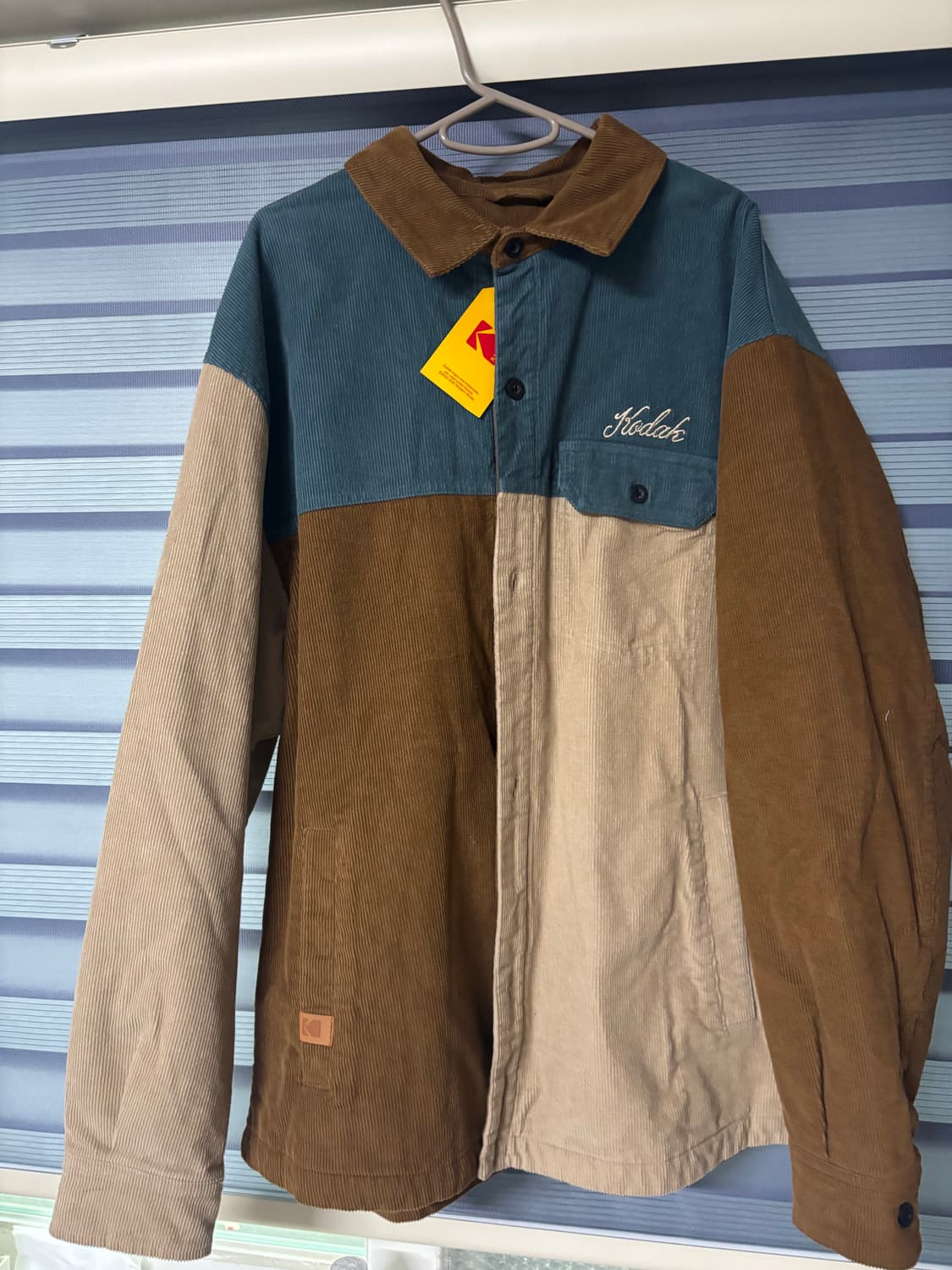 코닥 컬러 블록 코듀로이 셔켓 상품이미지3