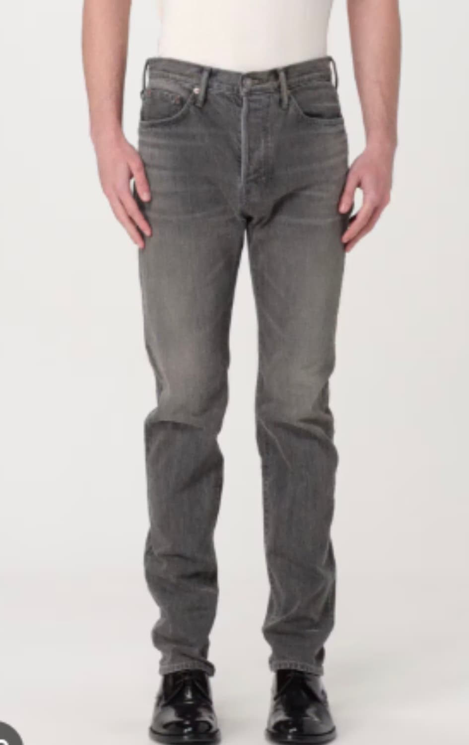 (A+/30) / 톰포드 스웨이드 패치 슬림핏 데님팬츠 상품이미지9