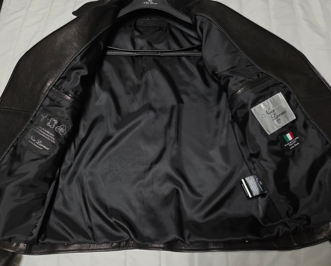 [48]느와르라르메스 더블라이더 양가죽자켓 블랙 약105 상품이미지5