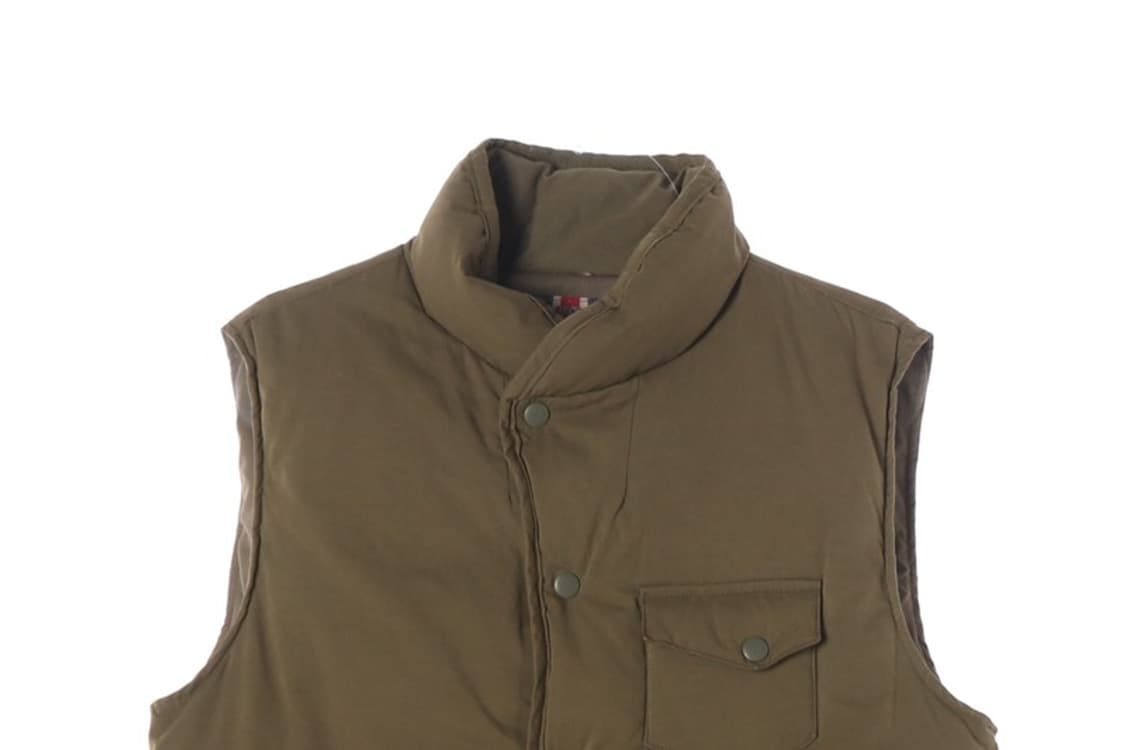 빈티지 스코틀랜드 패딩 베스트 카키 L 상품이미지3