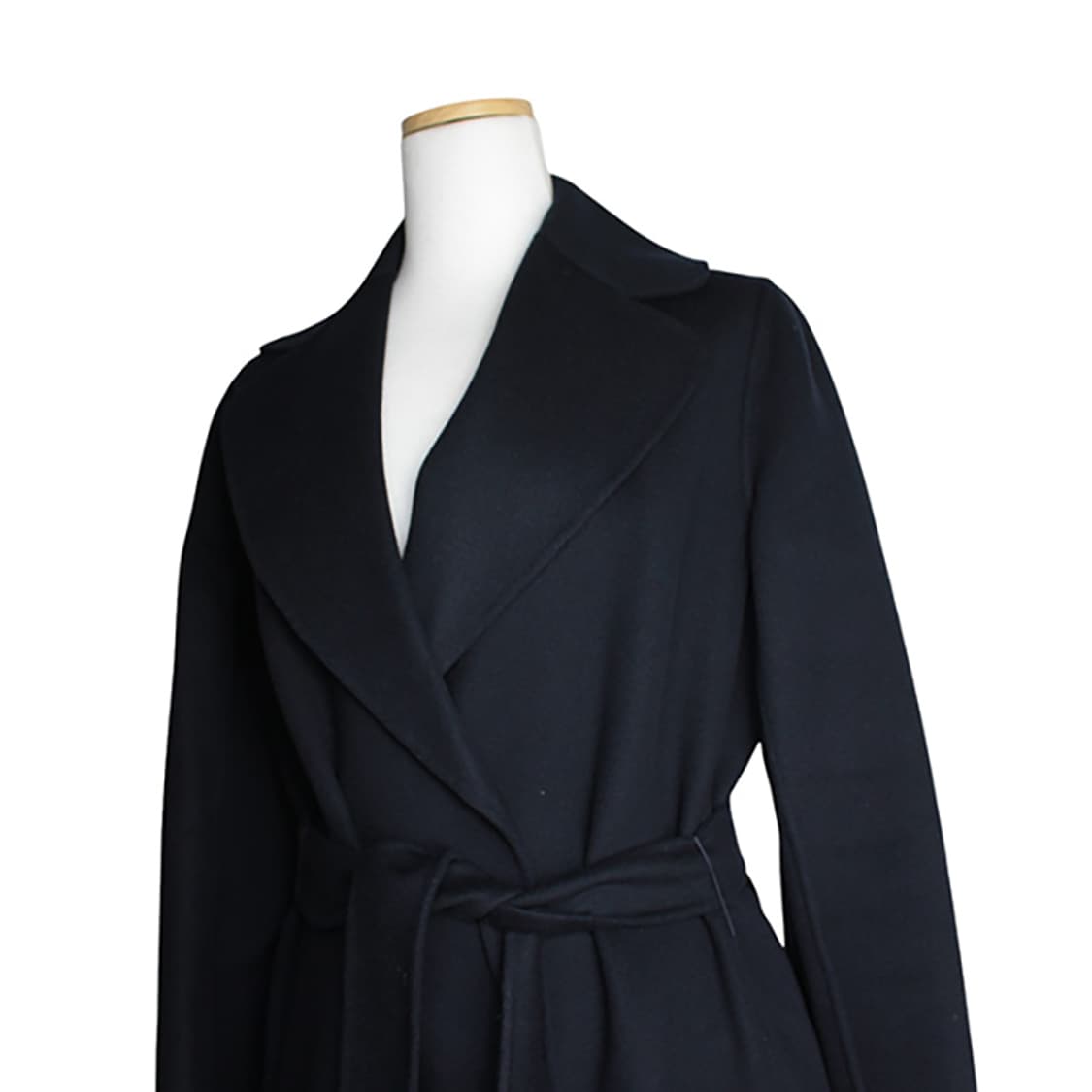 S막스마라 미드나잇블루 벨티드 롱코트 44, 55 상품이미지4