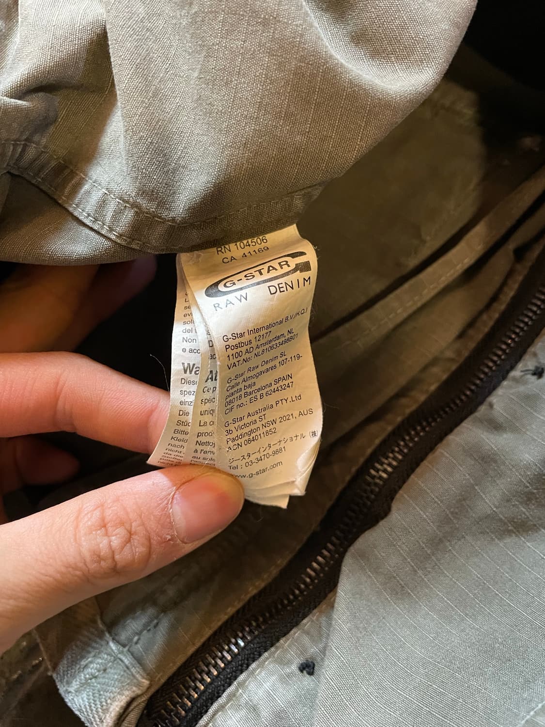 지스타 오리지널 로우 카키 올리브 데님 자켓 상품이미지10