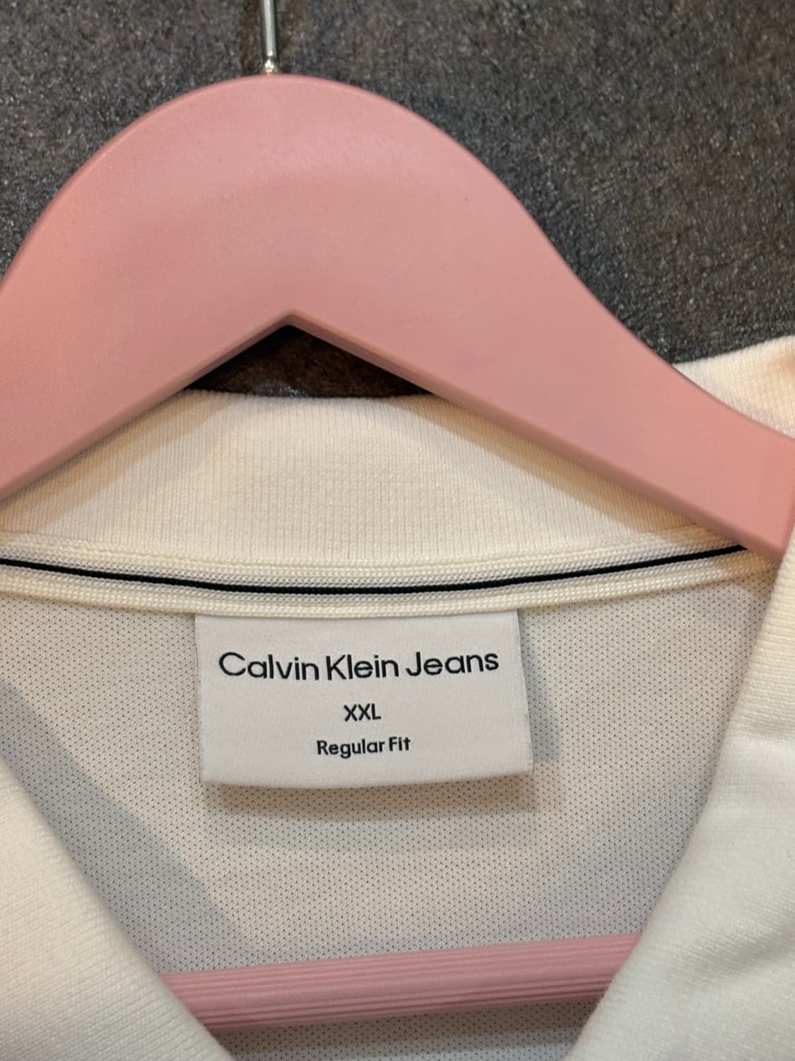 CK 캘빈클라인 반팔 PK 카라티 티셔츠 화이트 110사이즈 상품이미지5