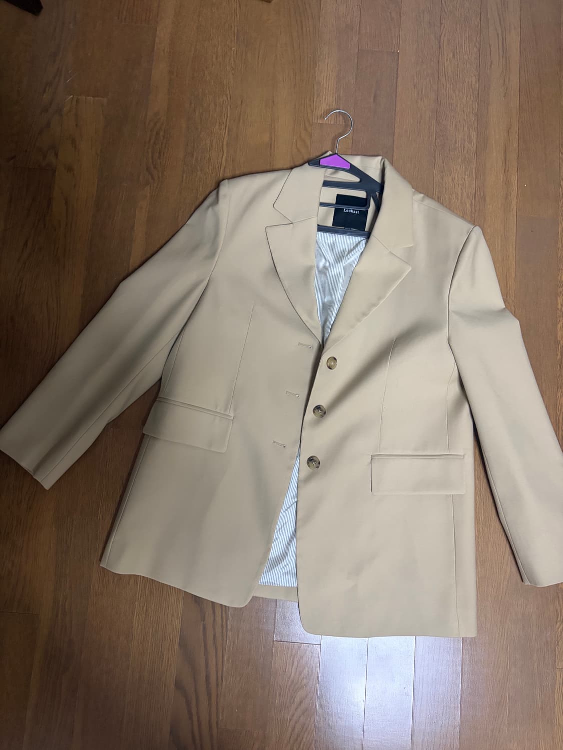 룩캐스트 알마 싱글 자켓 베이지 여성 상품이미지4