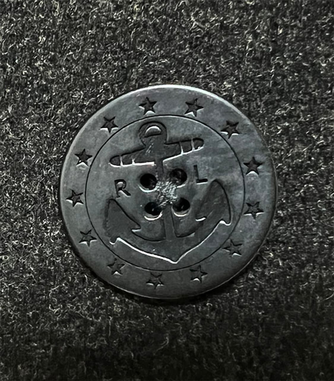 POLO 폴로 남자 울자켓 하프코트 차콜 단추각인 L 100 상품이미지4