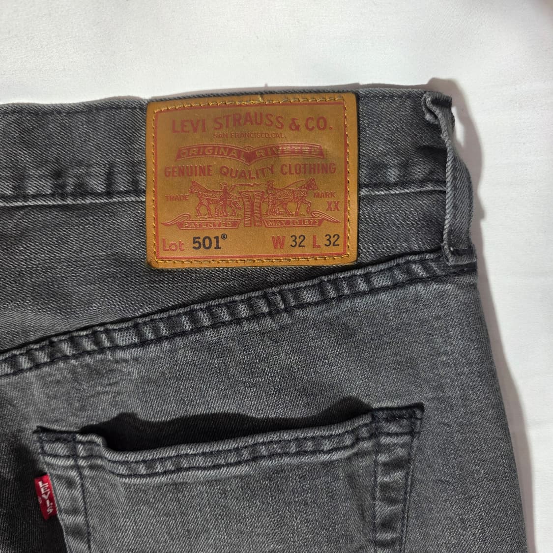 [W32L32]리바이스 프리미엄 501 그레이 데님팬츠 상품이미지6