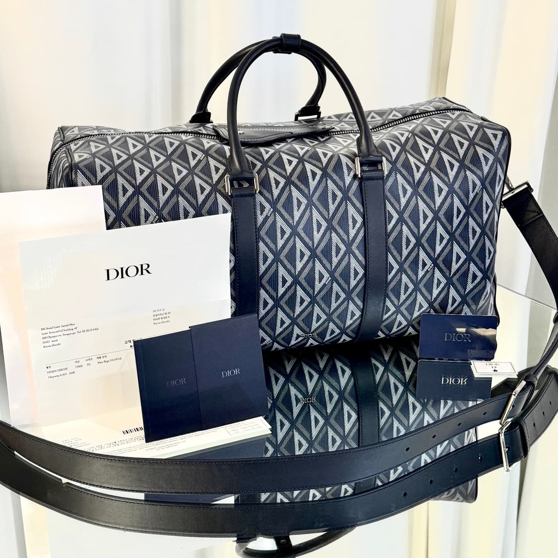 [새상품] 디올 링고 50 보스턴백 키폴 CD 상품이미지10