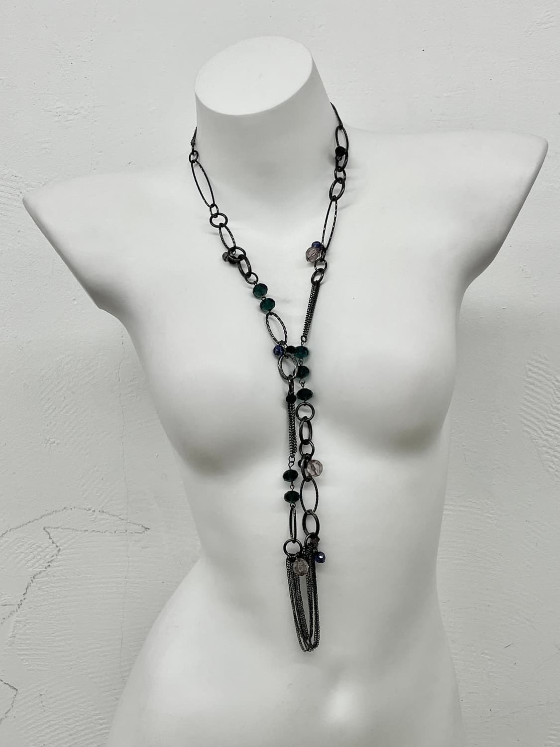 페어리 원석 레이어드 드롭 네크리스 상품이미지1