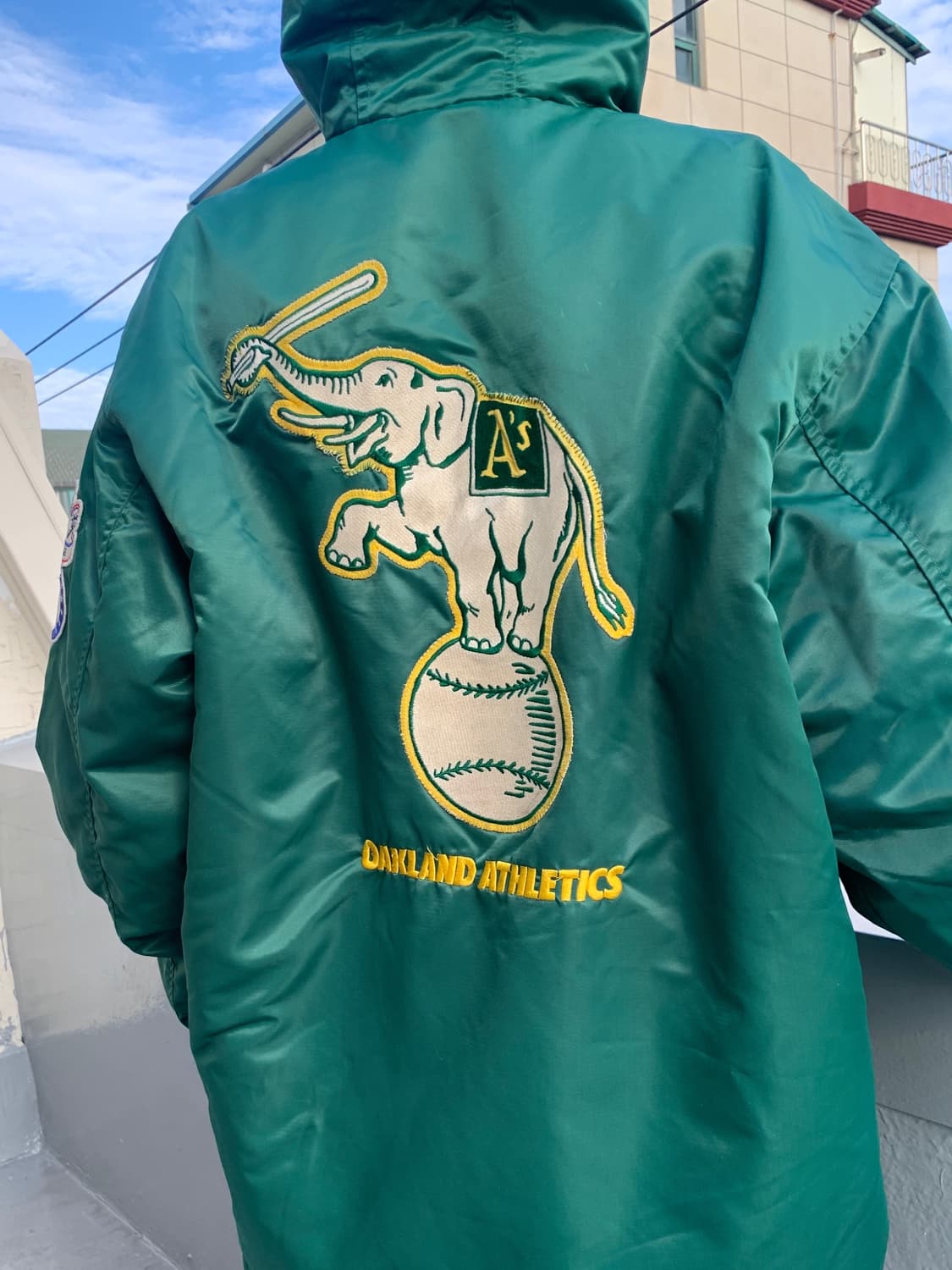 스타터 MLB 오클랜드 애슬레틱스 롱 자켓 상품이미지3