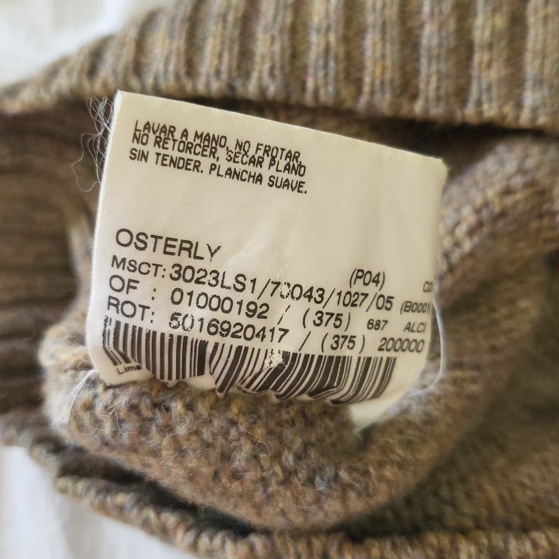 빈티지 버버리 카키브라운 보카시 울 니트 상품이미지7