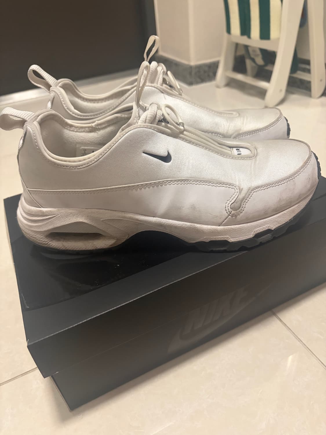 나이키x꼼데가르송 옴므 플러스 에어맥스 썬더 sp 화이트 270 상품이미지7