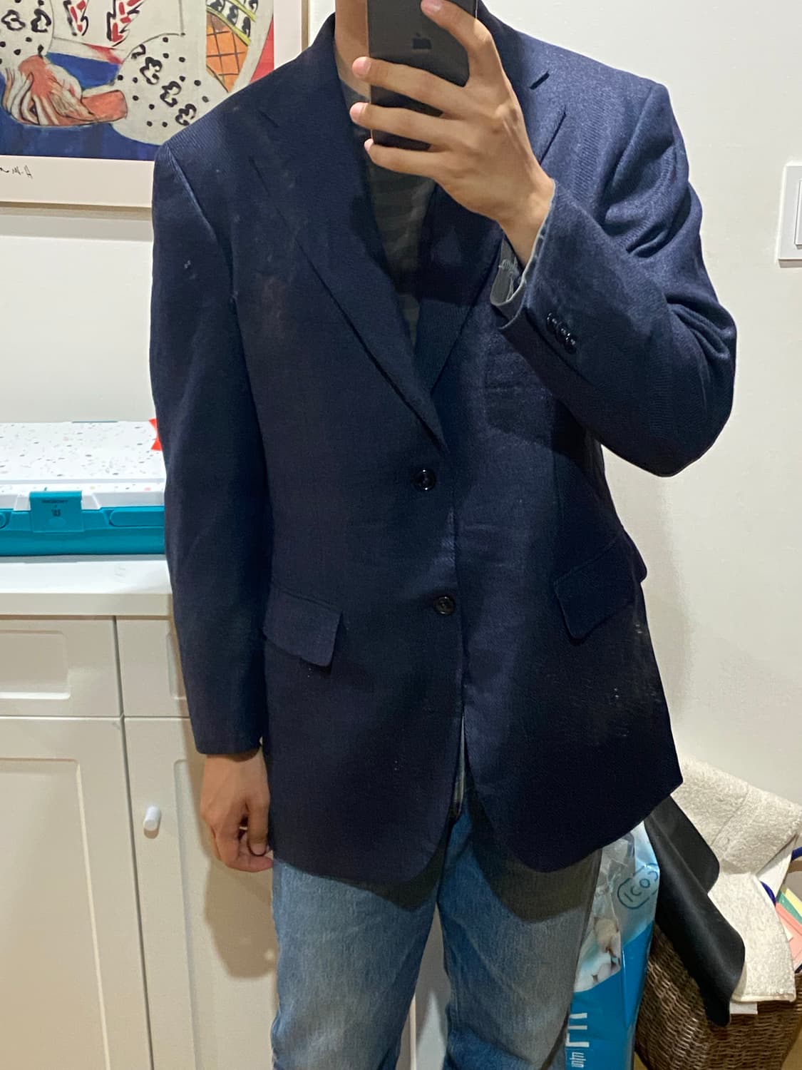 랑방 울캐시미어 실크 혼방 블레이저 상품이미지2