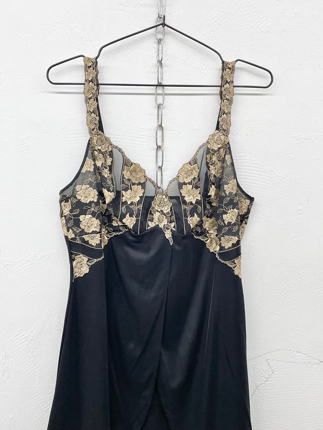 블랙 로즈 자수 슬립 상품이미지5