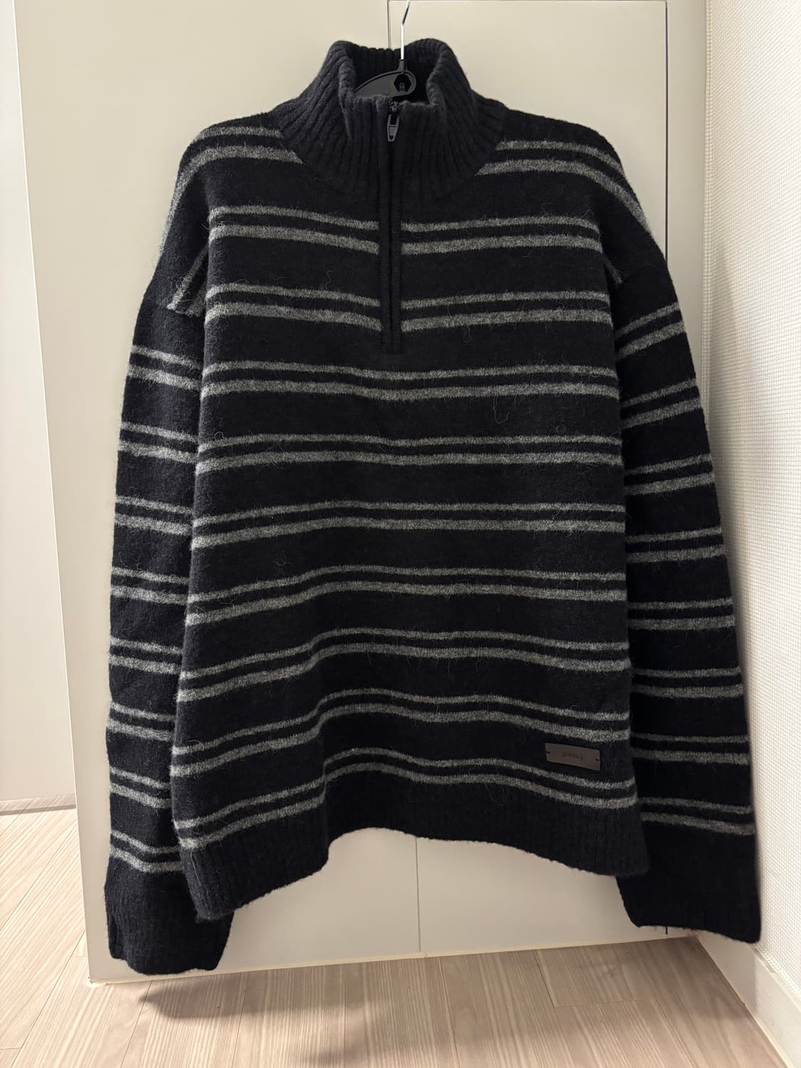 준지 스트라이프 니트 반집업 S 상품이미지9