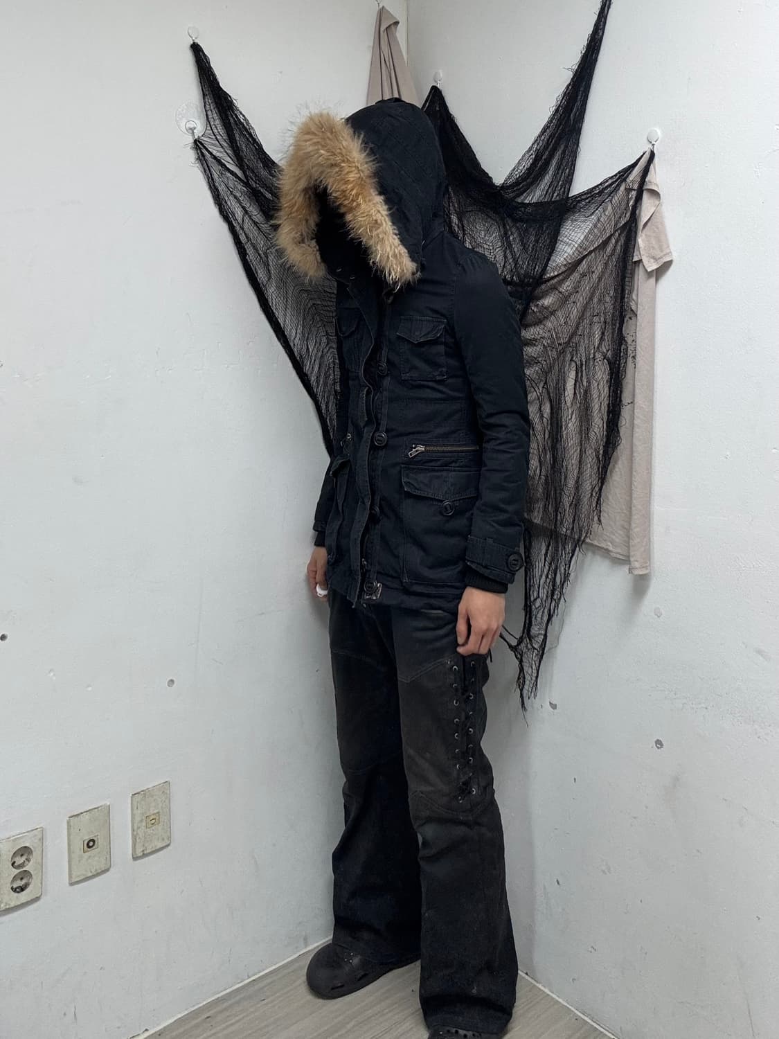 [MOUSSY] Gimmick Design Fur Hoodie Jacke 상품이미지4