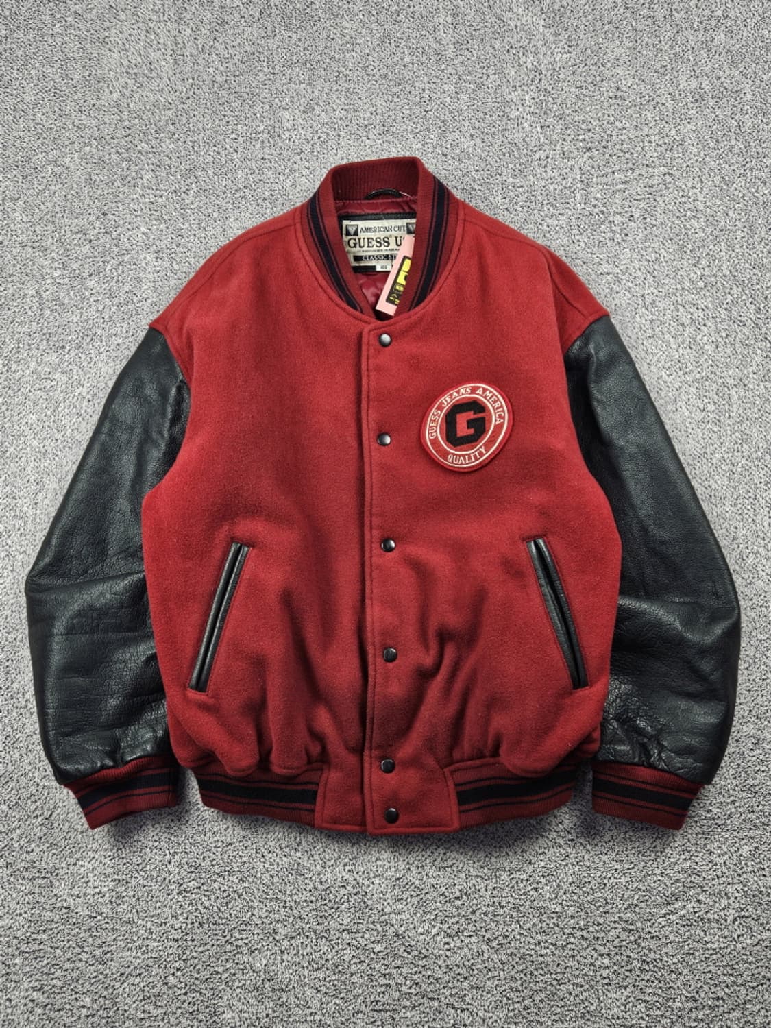 90's 게스 1955 투어링 배색 바시티 자켓 (100) / 10170 상품이미지2