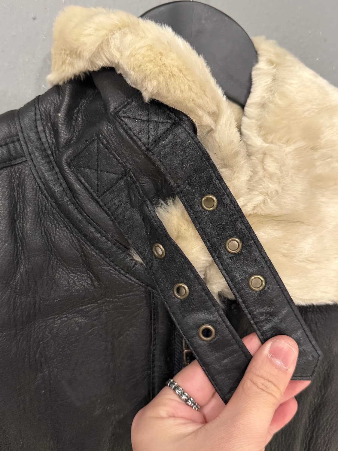 산토리 보스 커피 소가죽 B-3 무스탕  상품이미지7