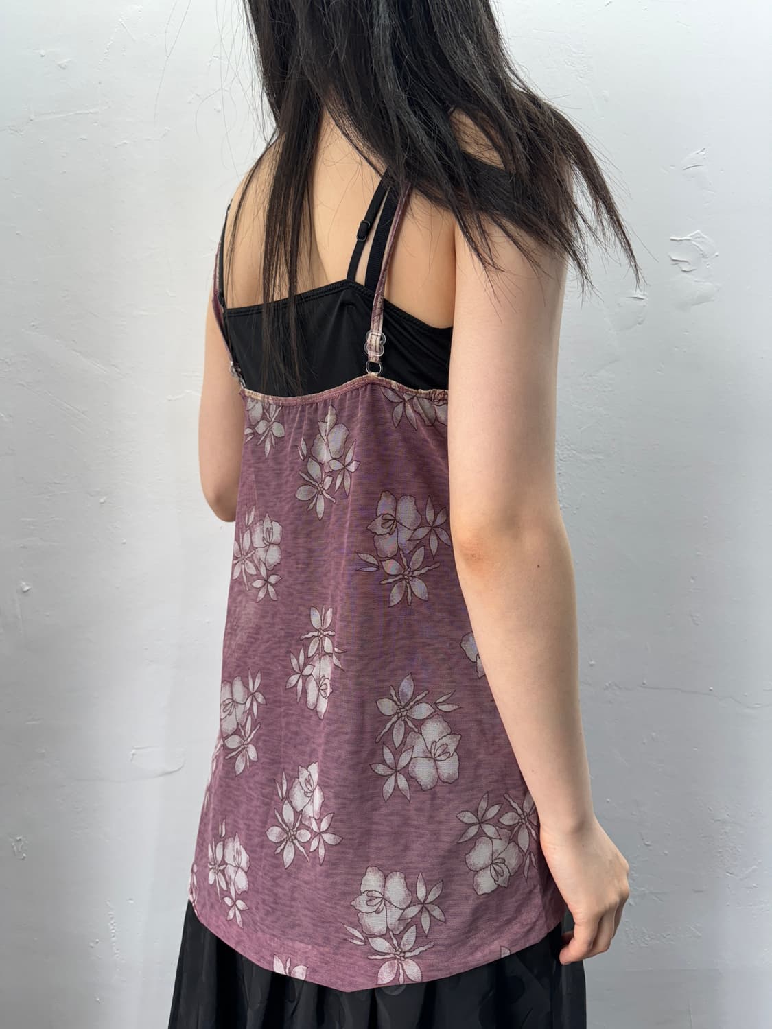 flower seethrough sleeveless 상품이미지3