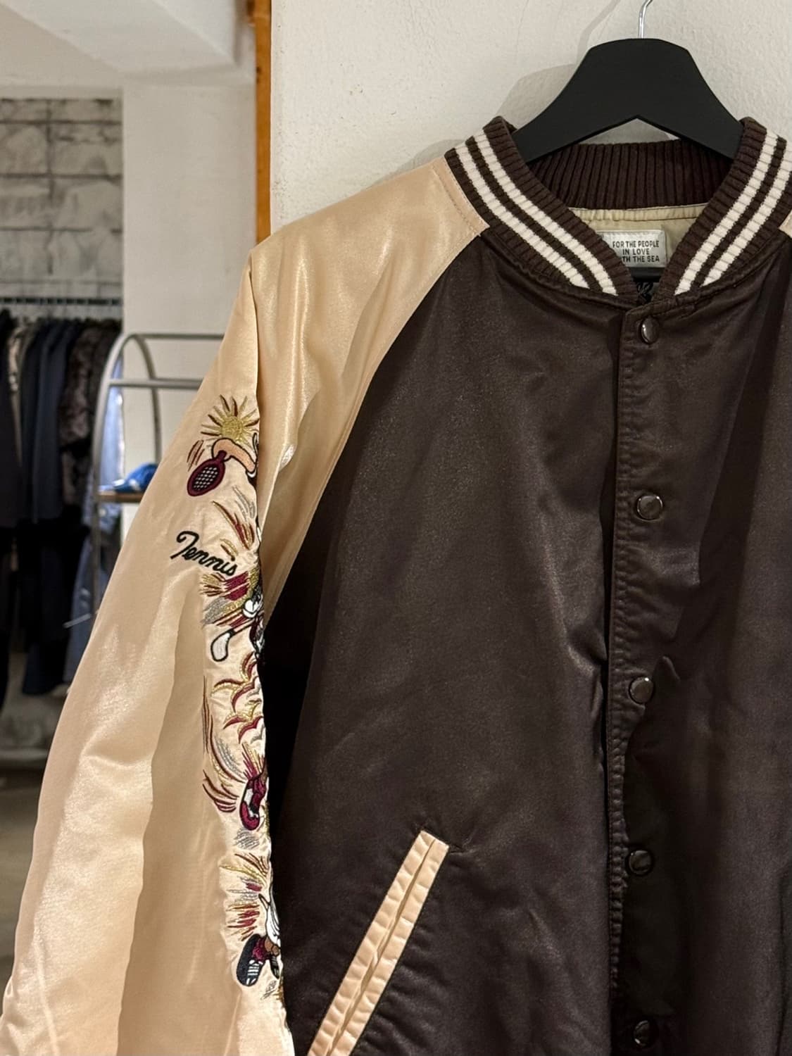 캡틴 산타 브라운 스포츠 자수 스카쟌 자켓 상품이미지2