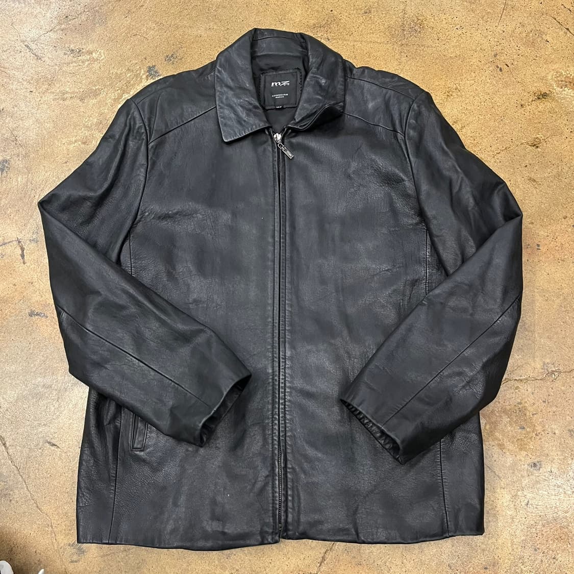 [정품/100] m.z 엠지 블랙 가죽 자켓 b19 상품이미지3