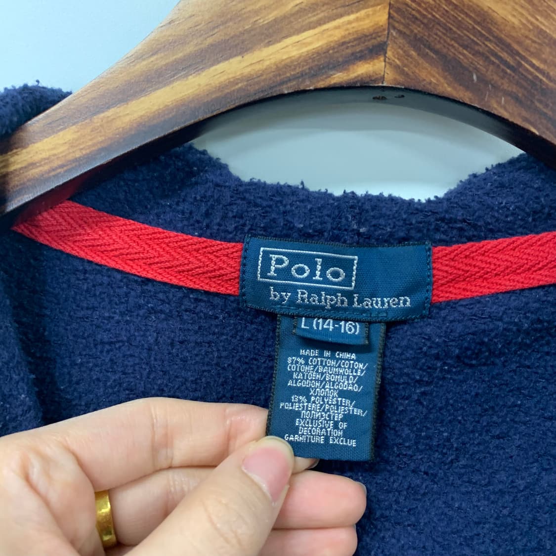 폴로 랄프로렌 빅포니 USA 성조기 네이비 후드집업 상품이미지6