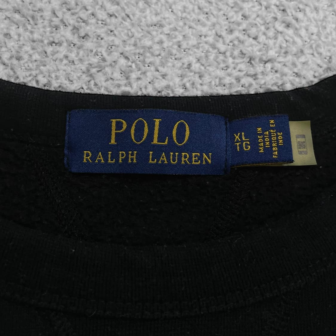 폴로 랄프로렌 포니 로고 크루넥 맨투맨 블랙 상품이미지3