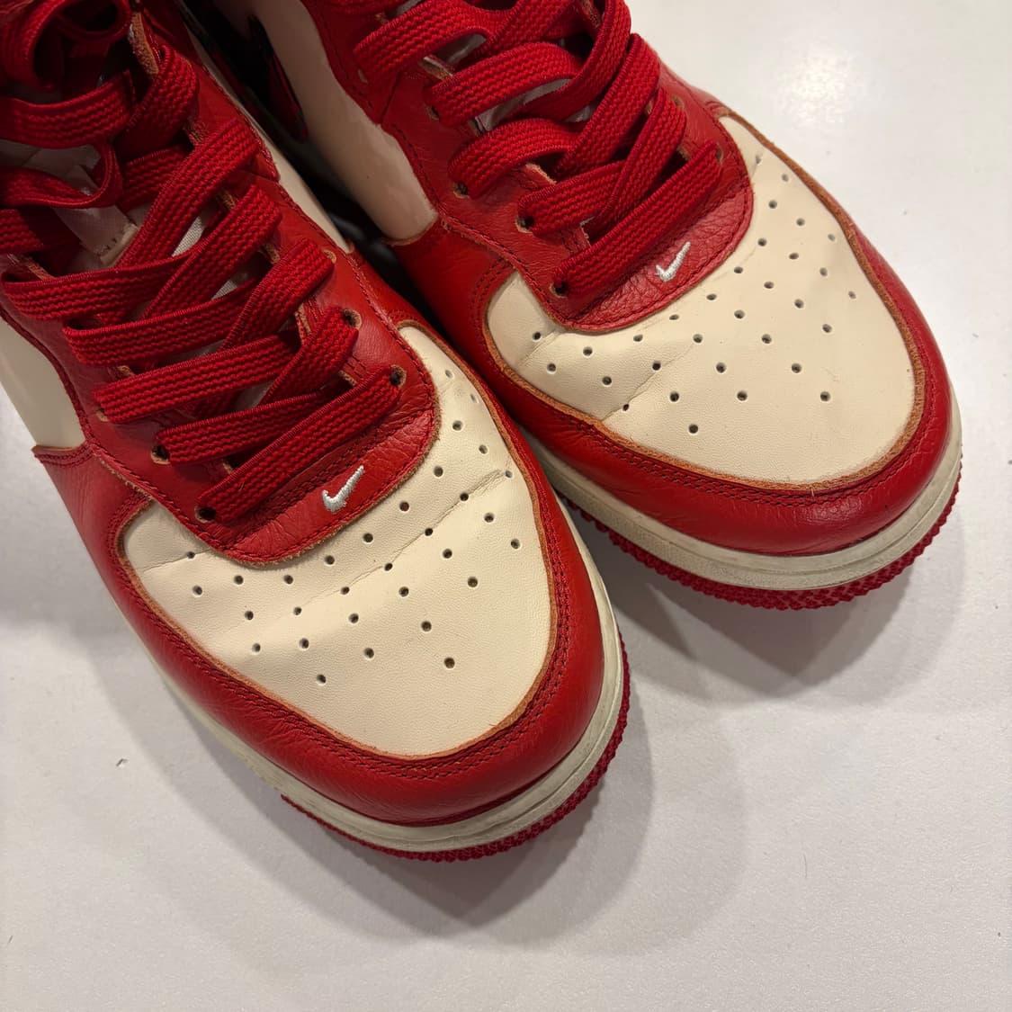 [265] 나이키 에어포스1 미드 레드 타탄체크 상품이미지3