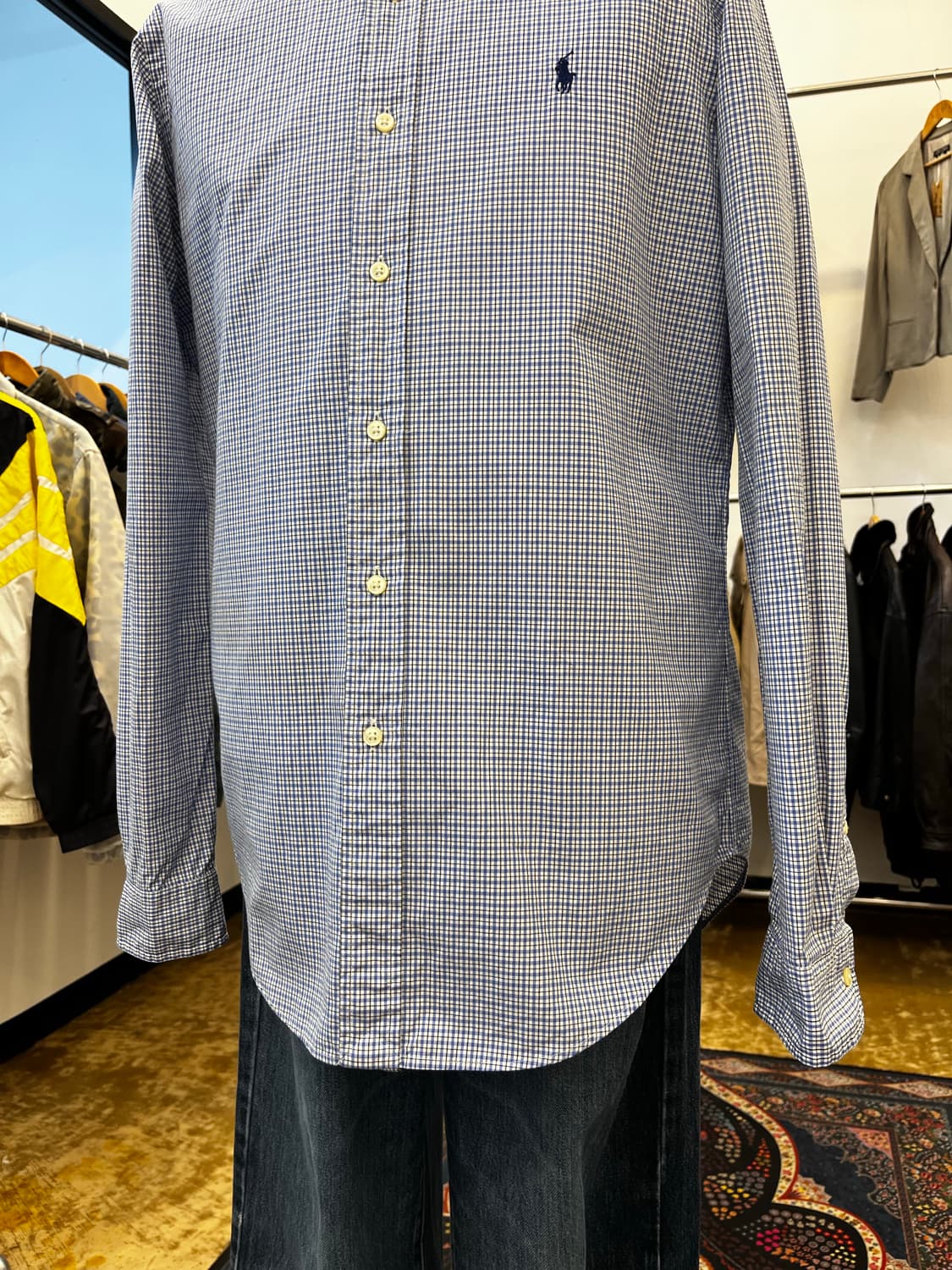 폴로 랄프 로렌 클래식핏 체크 셔츠 상품이미지4