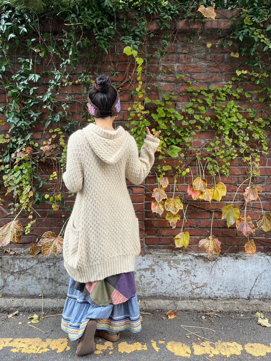 아이보리 데일리무드 니트 후드 가디건 상품이미지4