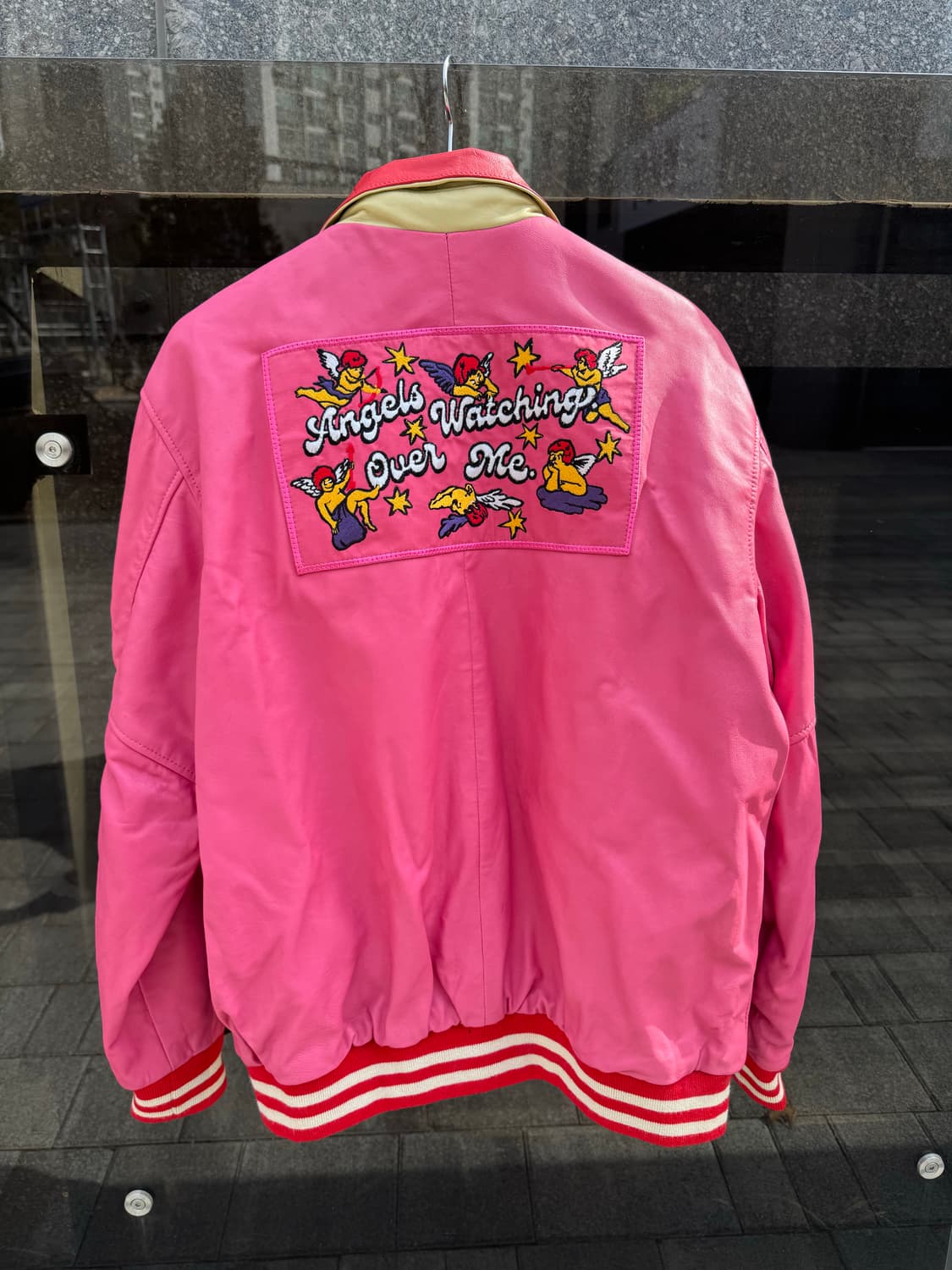 아웃사이더스 디비젼 핑크 레더 자켓 상품이미지3