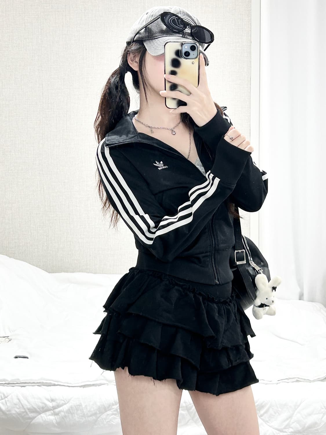 아디다스 우먼스 블랙 파이어버드 져지 상품이미지2