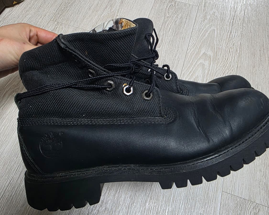 [255~260]팀버랜드 6인치 롤탑 부츠 블랙 상품이미지6