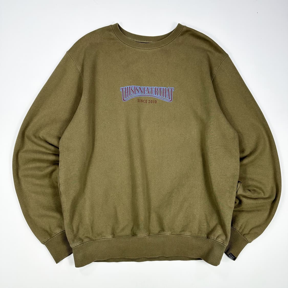 디스이즈네버댓 (디네댓) 레터링 카키 맨투맨 (L) 상품이미지2