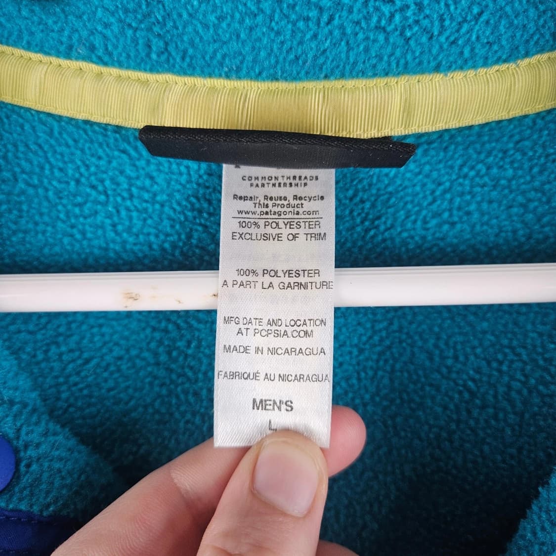 10s 파타고니아 신칠라 스냅-T 틸/블루 니카라과 상품이미지4