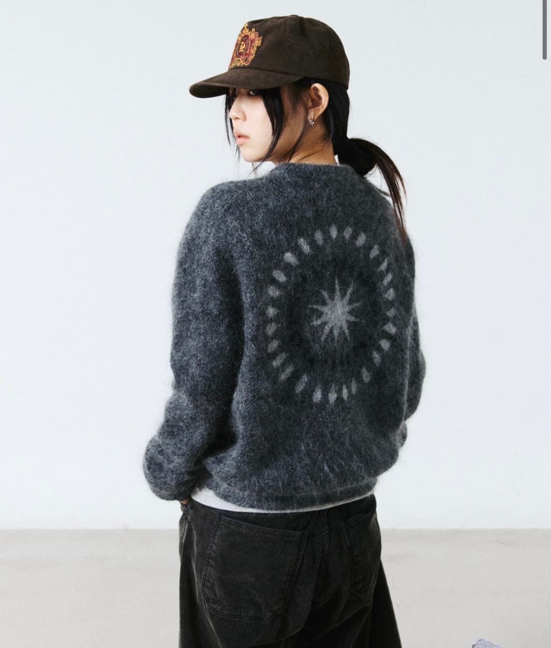 [3] 해칭룸 하나비 모헤어 가디건 그레이 상품이미지1