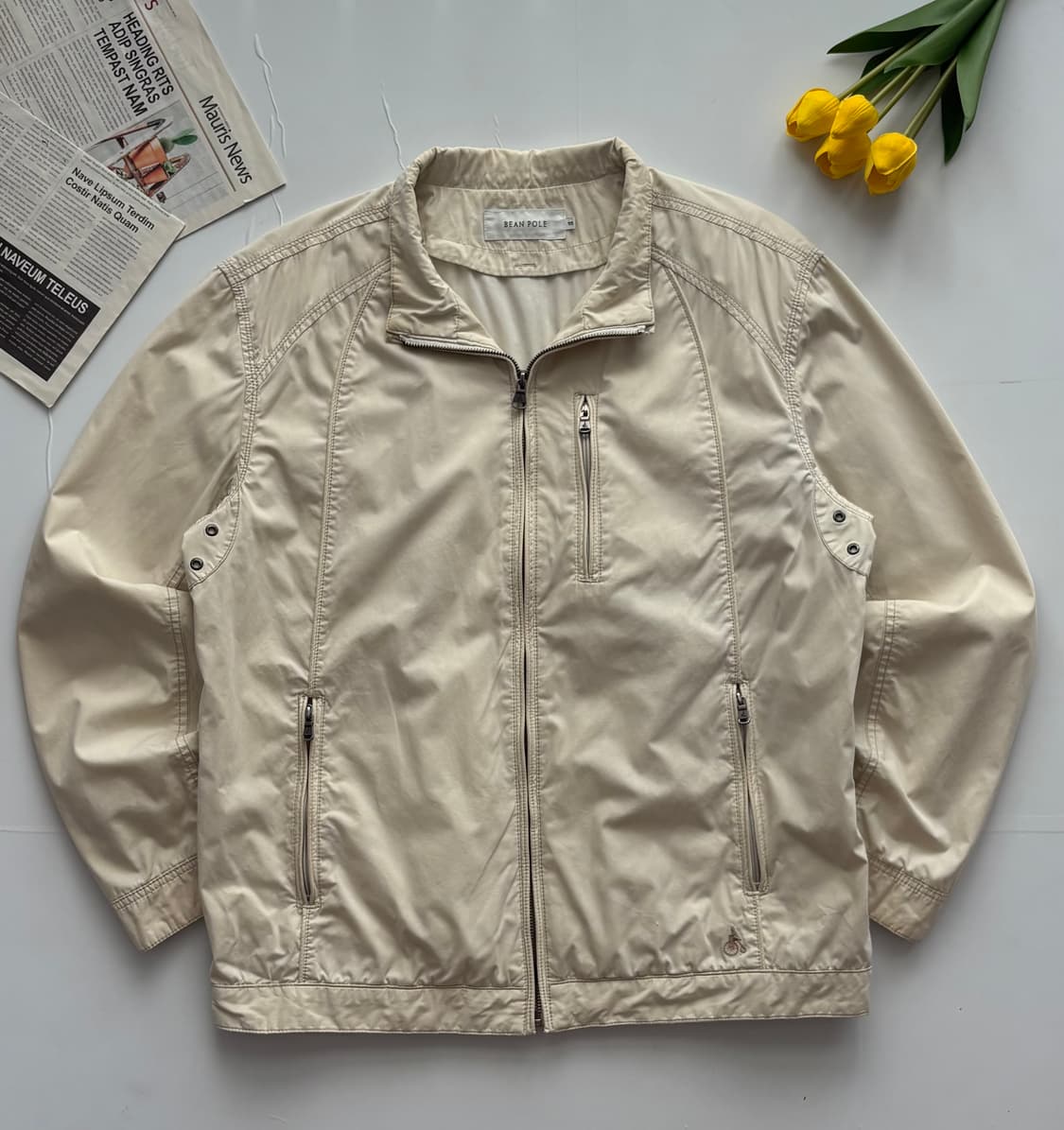 빈폴 베이지 블루종 봄버 자켓 상품이미지2