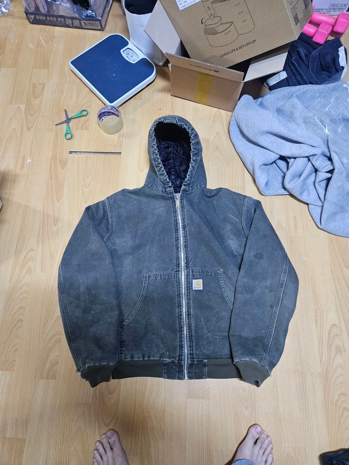 2000s 칼하트 덕 액티브 YYJj140 모스그린 Y06 MOS XL 상품이미지2