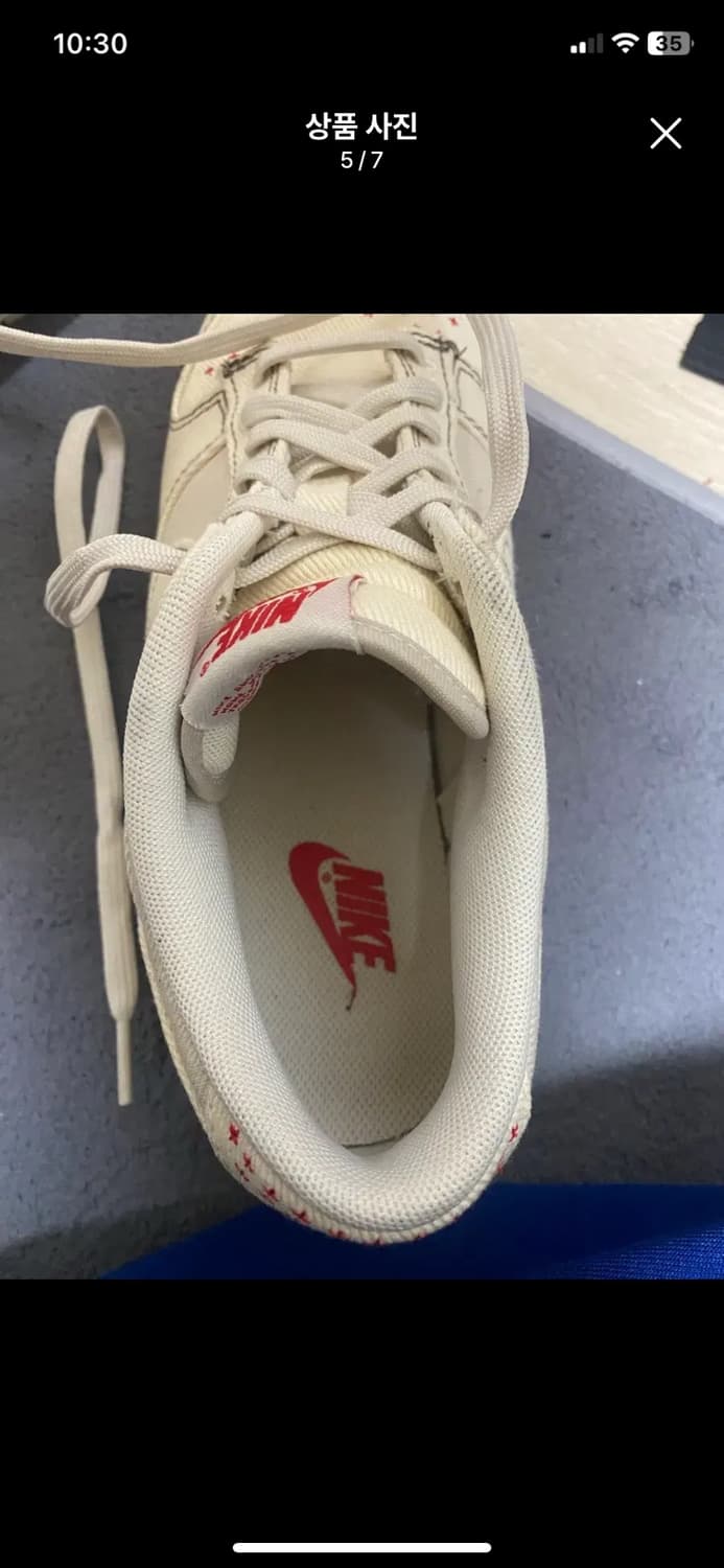 [NIKE] 나이키 덩크로우 베이지 레드 255 상품이미지5