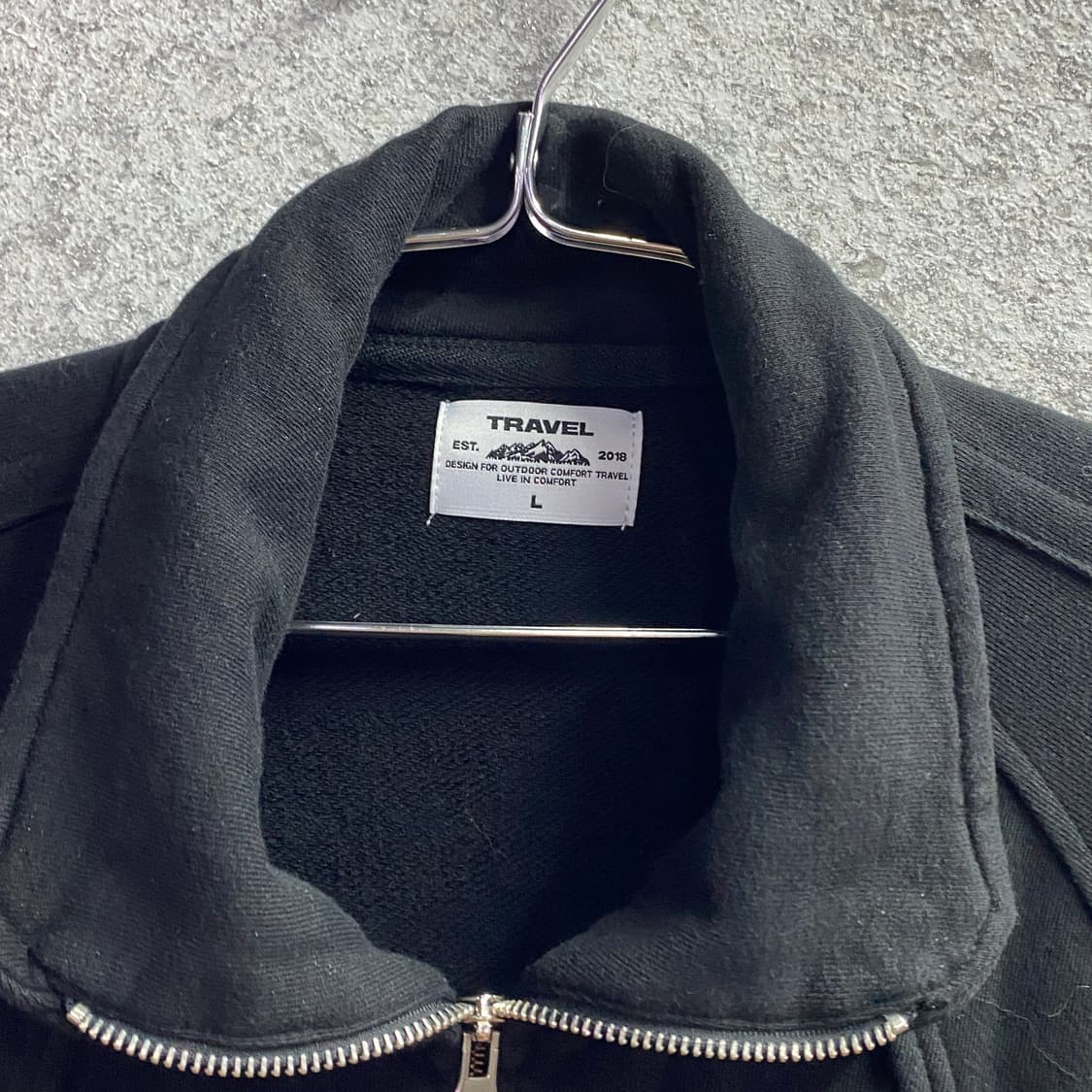 트래블 스몰로고 블랙 투웨이 집업 B3537 상품이미지3