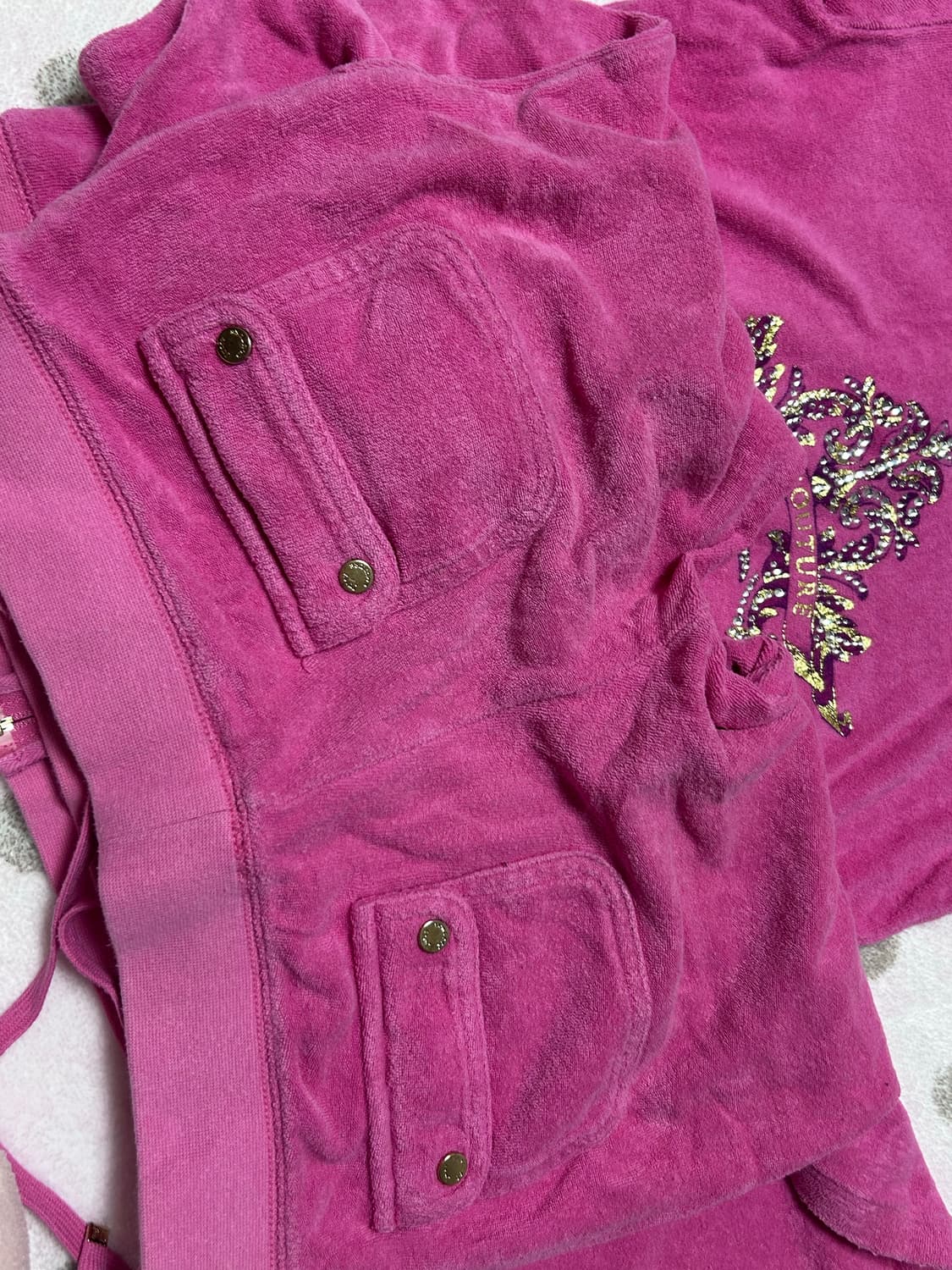 쥬시꾸뛰르 핑크 트레이닝 세트 상품이미지4