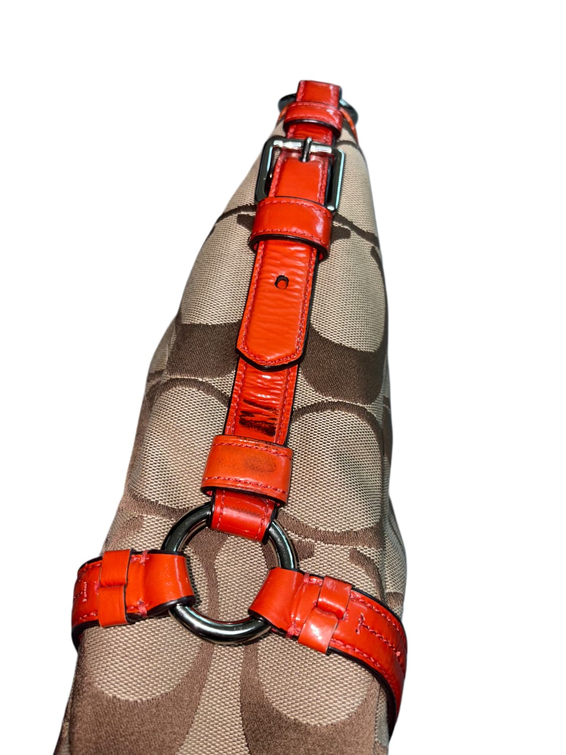 코치 시그니처 캔버스 호보 백 오렌지 상품이미지5