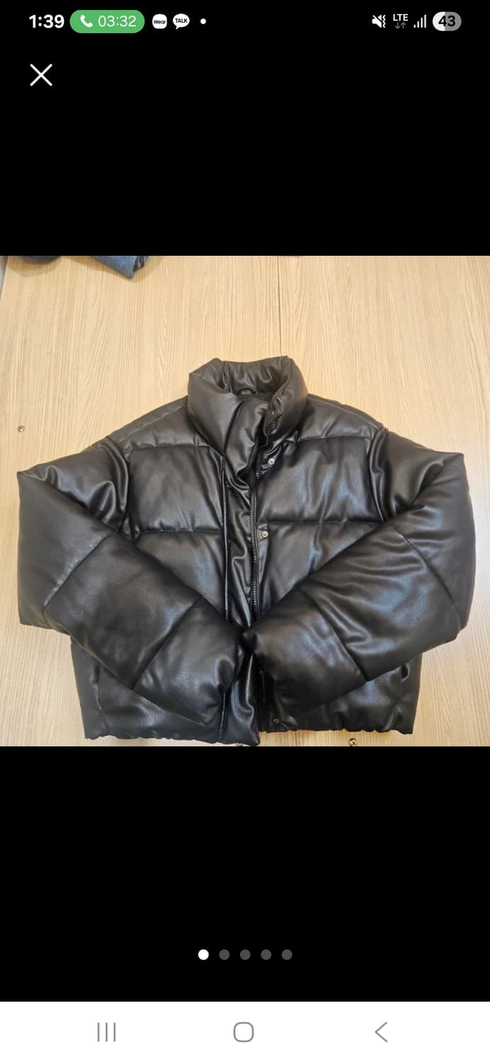 자라 레더 숏 패딩 xs 상품이미지1