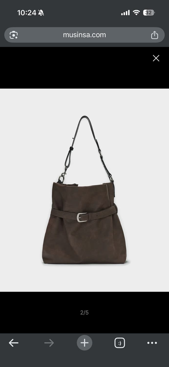썬번프로젝트 Rivet Belted Big Bag (BROWN) 상품이미지2