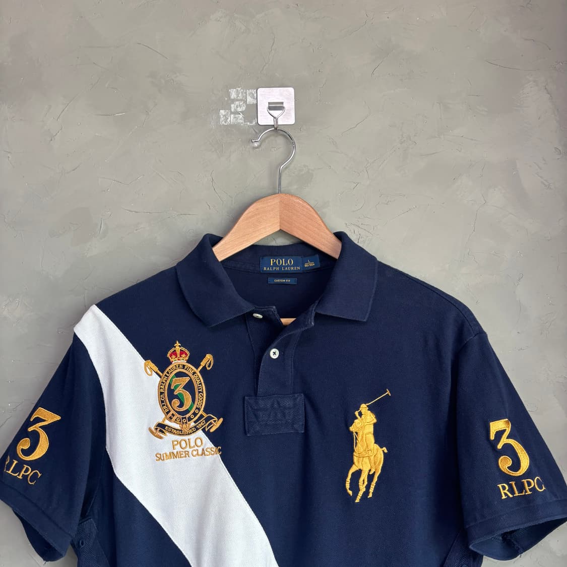 폴로 랄프로렌 빅포니 카라티 네이비 화이트 상품이미지2