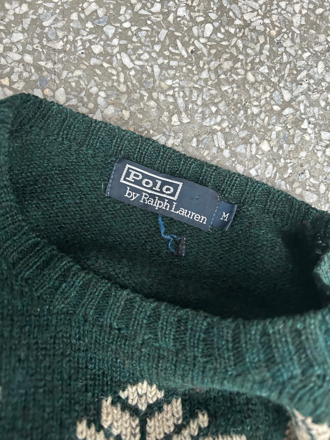 *유일매물* 2000s 폴로 노르딕 하트 딥그린 니트 상품이미지4