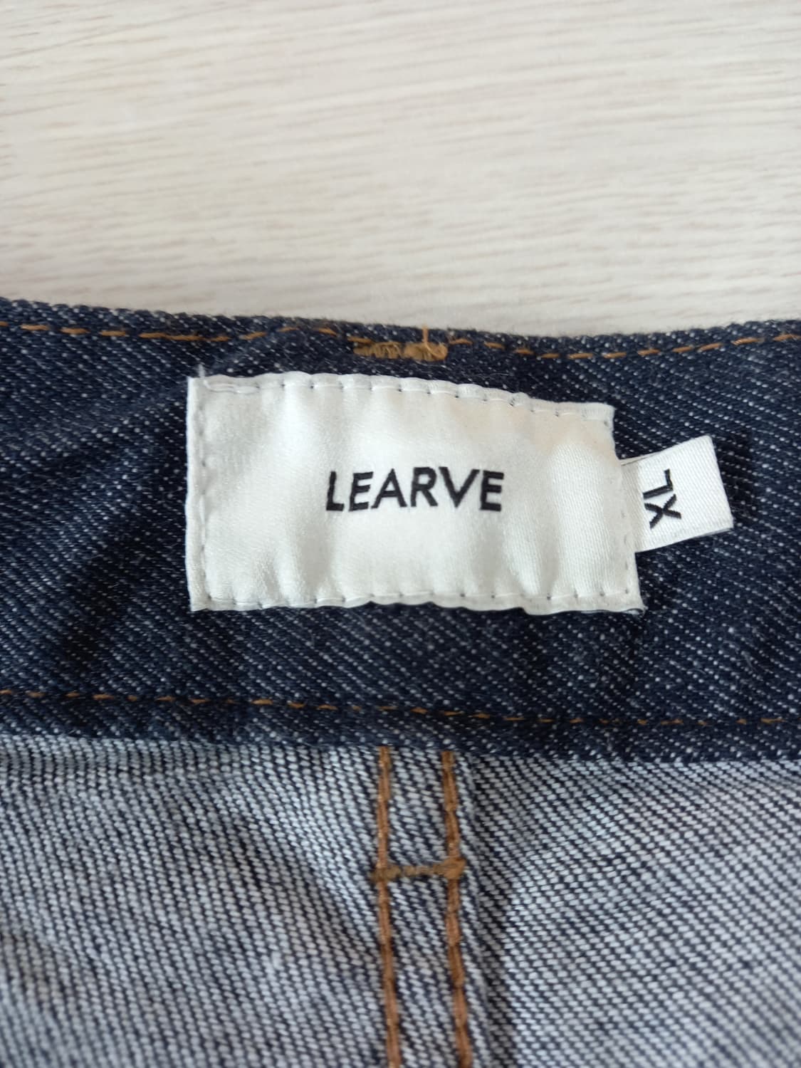 32 LEARVE Kor 하이웨이스트 스판 와이드진 진청 32-303 상품이미지7