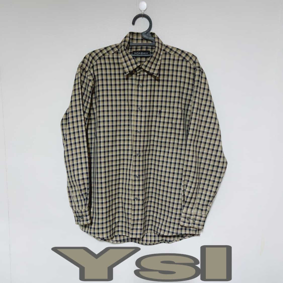입생로랑 체크 올드스쿨 봄 공용 셔츠 상품이미지1