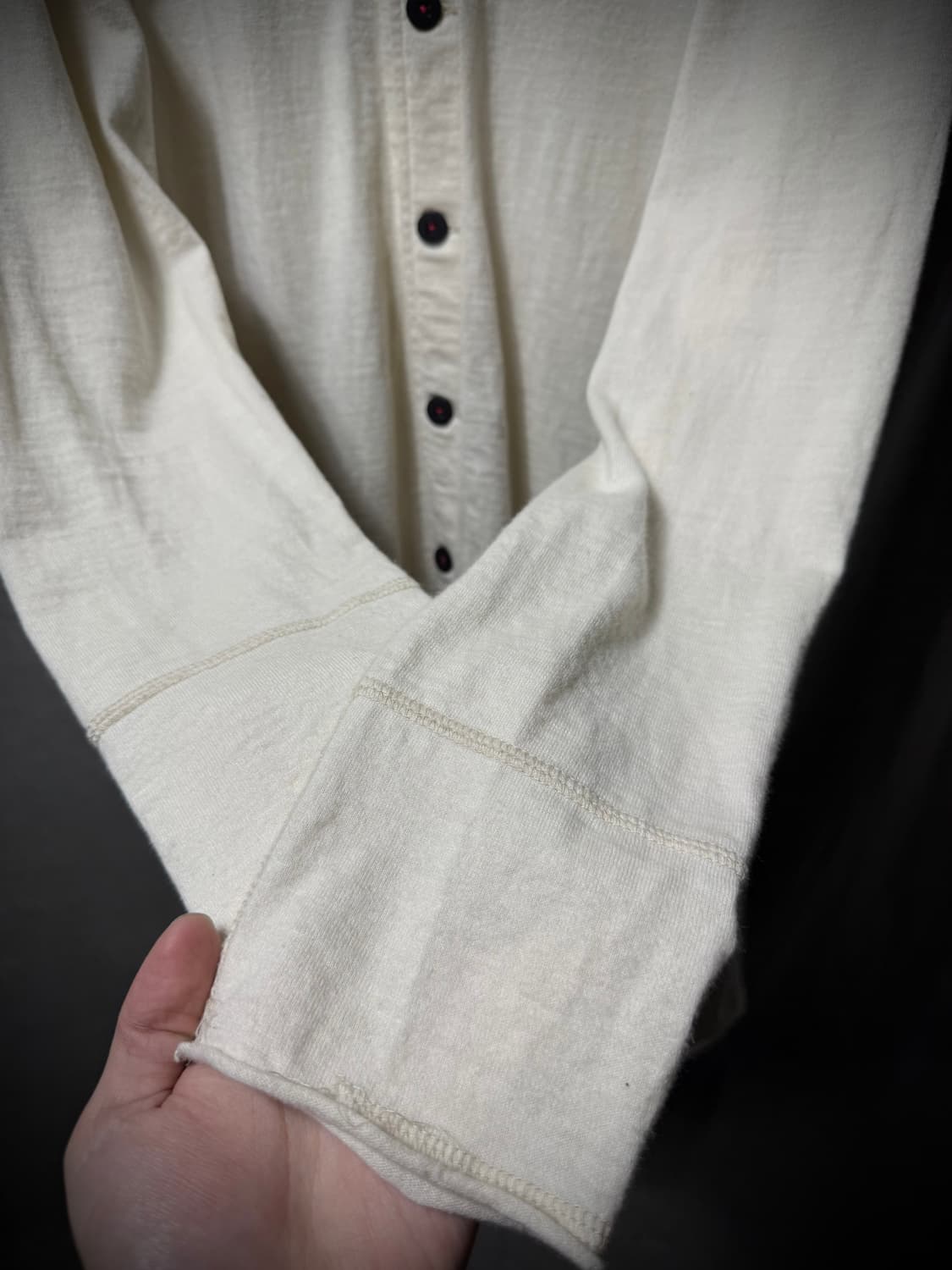 KLASICA Long Tunic Henley Neck Sleeve  상품이미지6