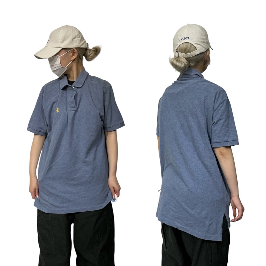 폴로 랄프 로렌 블루 반팔 피케에 티셔츠 M 상품이미지1