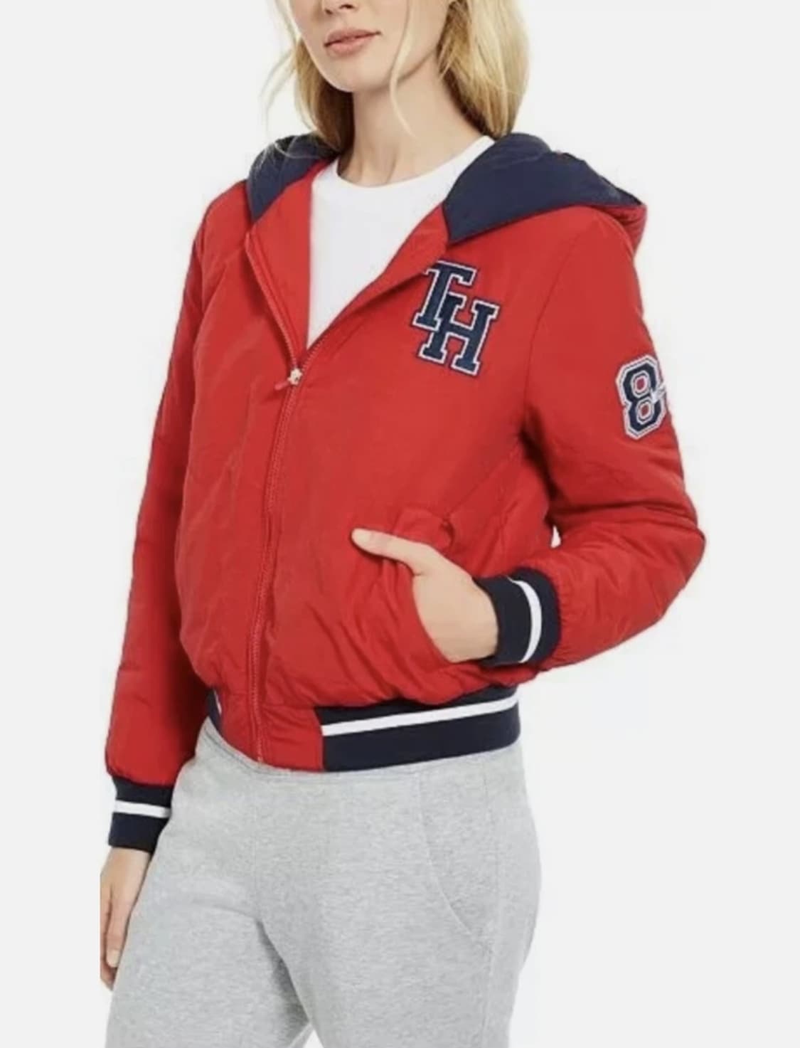 타미힐피거 스포츠 바시티 후드 패딩 점퍼(M)

 상품이미지1